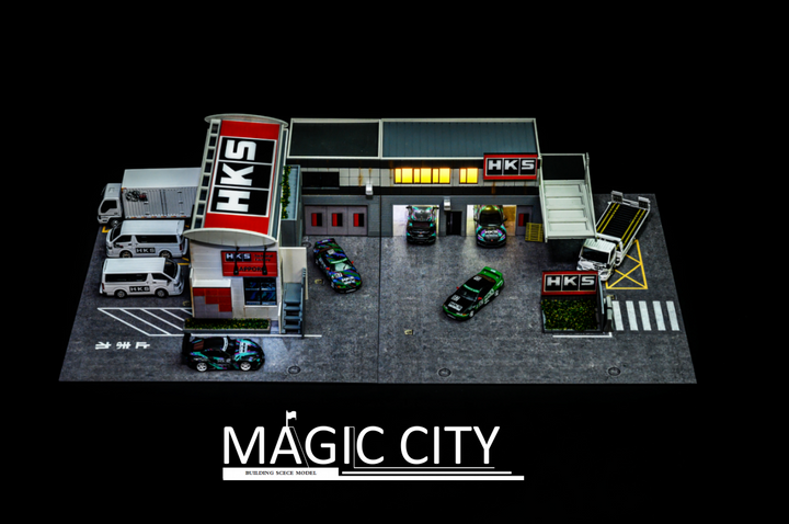 Magic City 1:64 Diorama Sapporo HKS factory In Japan Full Set