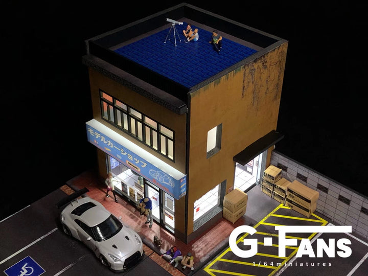 G.Fans Models 1:64 Diorama Building with Lights