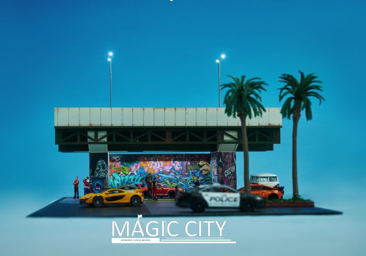 Magic City 1:64 Diorama American Street Scene - American Overpass US0005