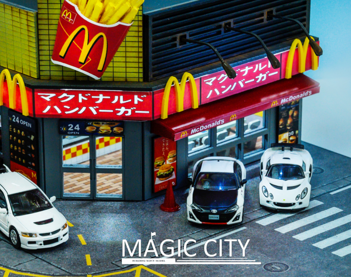 Magic City 1:64 Diorama Japanese Street View McDonald's Restaurant (rerelease)