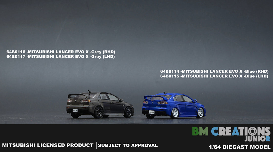 BM Creations 1:64 Mitsubishi Lancer EVO X Grey