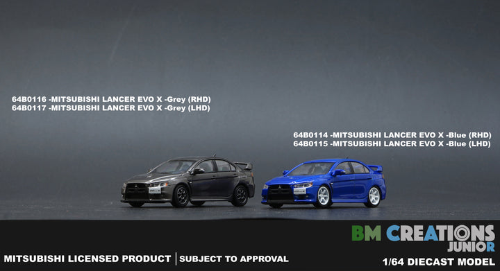 BM Creations 1:64 Mitsubishi Lancer EVO X Grey