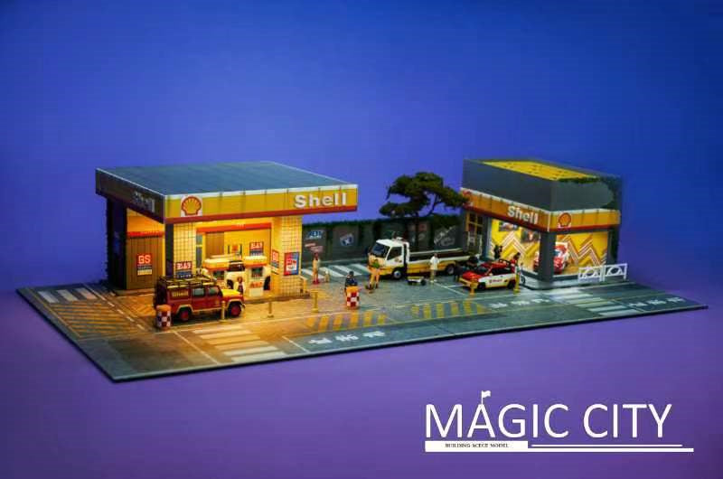Magic City 1:64 Diorama Shell Gas Station & Display Building 110051
