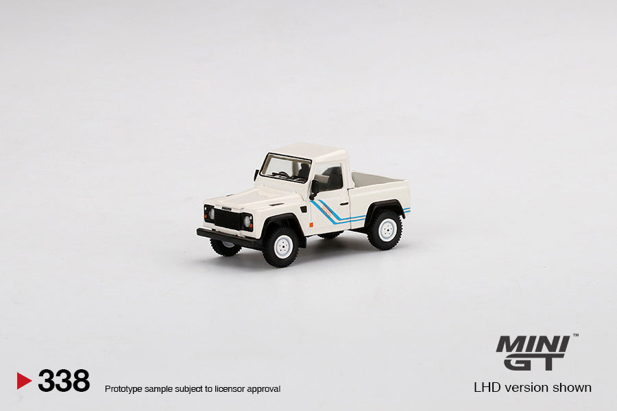 Mini GT 1:64 Land Rover Defender 90 Pickup White LHD MGT00338-L