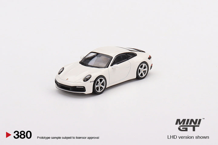 Mini GT 1:64 Porsche 911 (992) Carrera S White LHD MGT00380-L