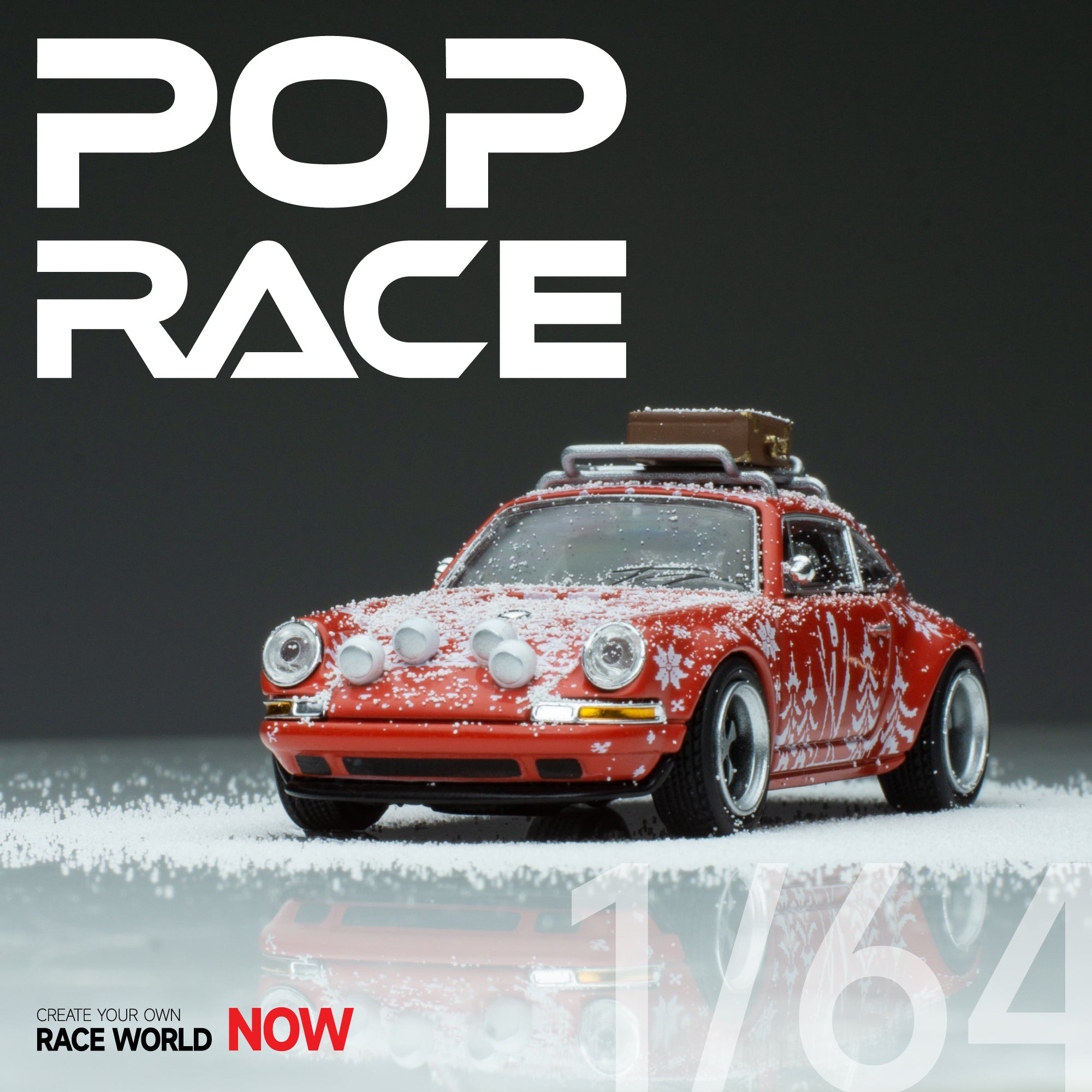 POPRACE 1:64 Porsche 911 Singer Christmas Edition PR64-SGGR-CHR