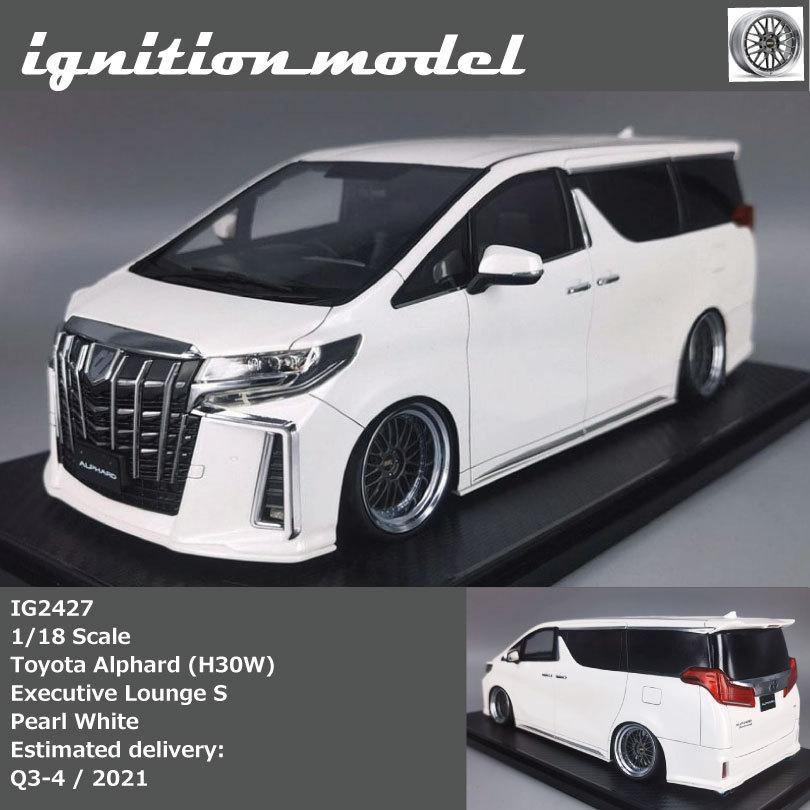 Ignition Model 1:18 Toyota Alphard (H30W) Executive Lounge S Pearl White IG2427