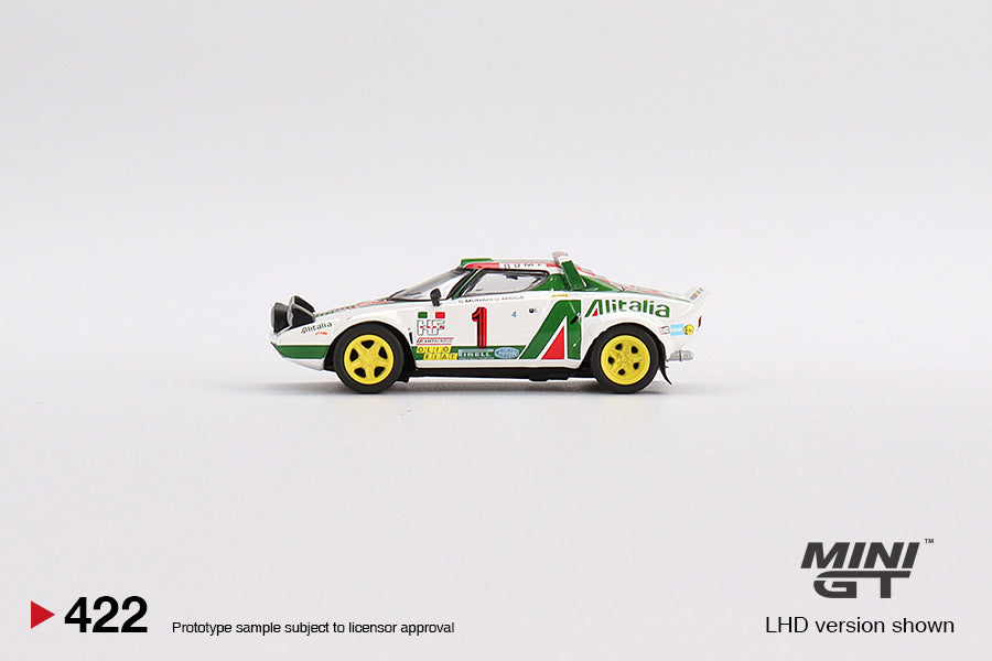 Mini GT 1:64 Lancia Stratos HF 1977 Rally MonteCarlo Winner #1 LHD MGT00422-CH Side