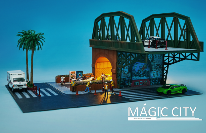 Magic City 1:64 Diorama American Street Scene - American Steel Bridge US0006