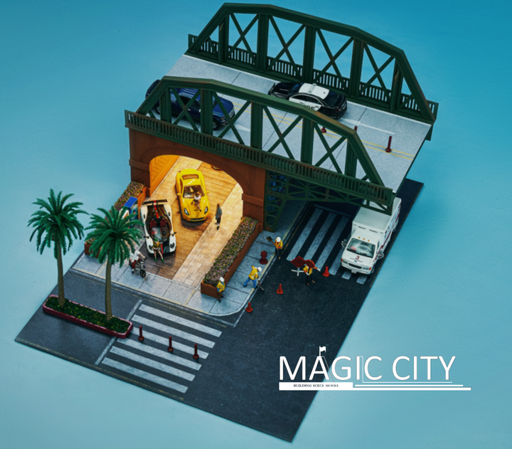 Magic City 1:64 Diorama American Street Scene - American Steel Bridge US0006
