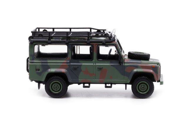 MiniGT 1:64 Land Rover Defender 110 Military Camouflage ToyEast Exclusive Side