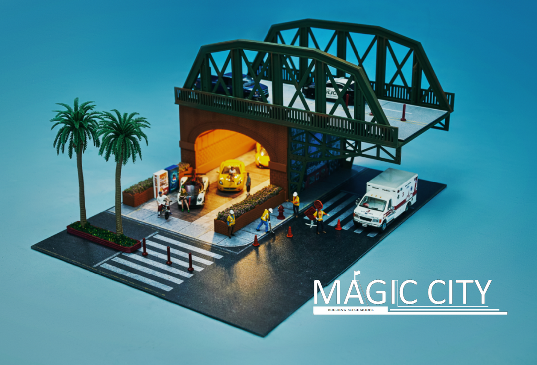 Magic City 1:64 Diorama American Street Scene - American Steel Bridge