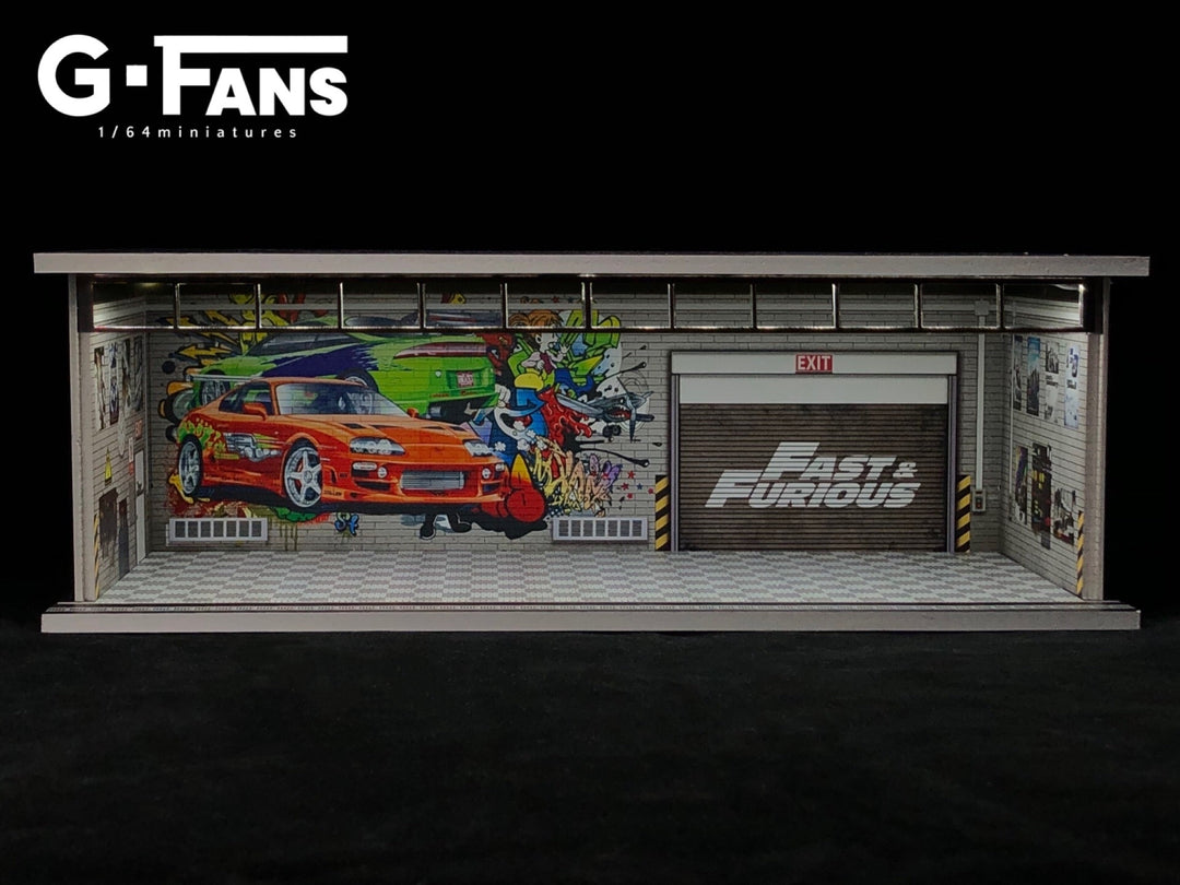 [Preorder] G.Fans 1:64 Fast & Furious Garage Diorama