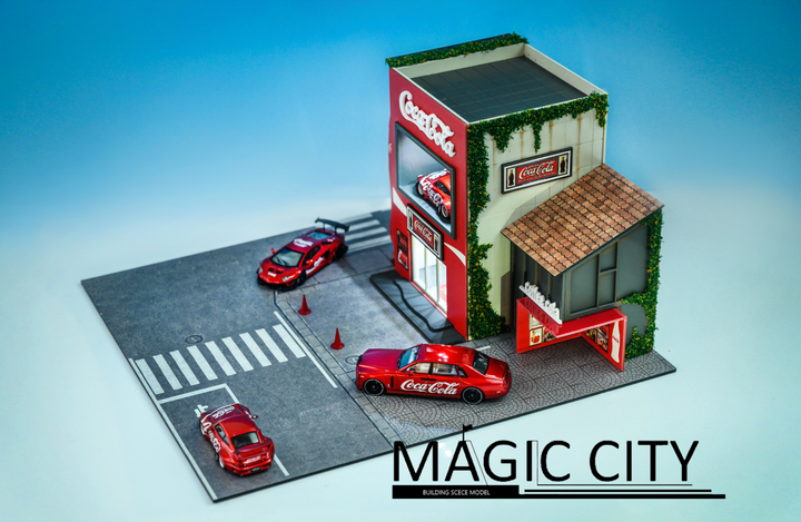 Magic City 1:64 Japanese Street View Cola Showroom
